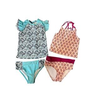 Girls 6x Swimsuits, Tankini, 2 Piece, Small, Beach, Pool, Vacation